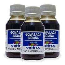 Kit 3x Goma Laca Indiana 100ml Corfix