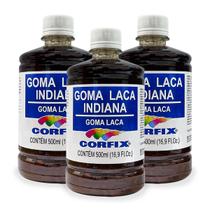 Kit 3x Goma Laca Indiana 500ml Corfix