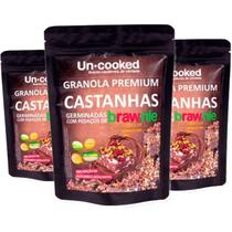 Kit 3x Granola Castanhas Germinadas c/ Brawnie UNCOOKED 250g