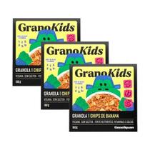 Kit 3X: Granola Granokids Chips Banana Sem Glúten