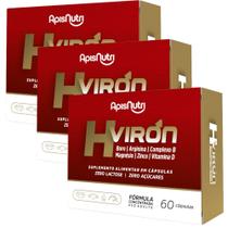 Kit 3x H-Viron 60 Cápsulas Energia Força e Potência - Apisnutri Kit 3x H-Viron 60 Cápsulas Energia Força e Potência - Apisnutri