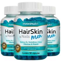KIT 3X HairSkin Men 90 cápsulas - Maxinutri KIT 3X HairSkin Men 90 cápsulas - Maxinutri