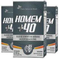 KIT 3X Homem +40 60 Cápsulas - Flora Nativa KIT 3X Homem +40 60 Cápsulas - Flora Nativa