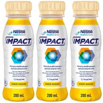 Kit 3x Impact Banana - 200ml cada - Nestle