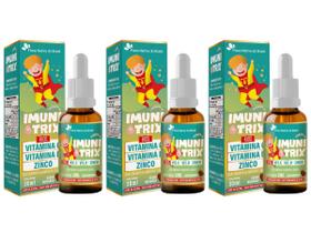 Kit 3x ImuniTrix Kids - Vitamina C + Zinco + Vitamina D3 30ml - Flora nativa do brasil