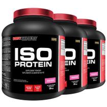 Kit 3X Iso Protein 2Kg Morango - Bodybuilders Kit 3X Iso Protein 2Kg Morango - Bodybuilders
