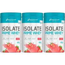 Kit 3X Isolate Prime Whey - 900g Morango Natural - BodyAction Kit 3X Isolate Prime Whey - 900g Morango Natural - BodyAction