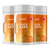 Kit 3x Kpsula Flex Kaps Ekobé PEA + Vit D + B6 + Magnésio + Zinco 30 Caps Kit 3x Kpsula Flex Kaps Ekobé PEA + Vit D + B6 + Magnésio + Zinco 30 Caps