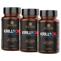 Kit 3x Krill Oil Omega 3 + Astaxantina - (60 Softgels cada) - Essential Nutrition Kit 3x Krill Oil Omega 3 + Astaxantina - (60 Softgels cada) - Essential Nutrition