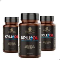 Kit 3X Krill Oil Ômega 3,6 e 9 (60 Cápsulas 30g) - Essential