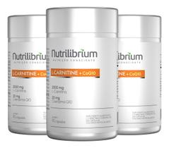 Kit 3x L Carnitina 2000mg C/ Coenzima Q10 Coq10 20mg 3 Mêses - Nutrilibrium