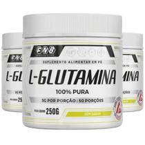 KIT 3X L-Glutamina 100% Pura 250g - FNB Sports KIT 3X L-Glutamina 100% Pura 250g - FNB Sports