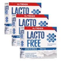 Kit 3X Lactofree Enzima Lactase 9.000 U.Fcc 30 Cápsulas - Nutrends