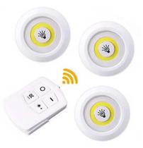 Kit 3X Lâmpada Luminária Led Spot Sem Fio Controle Remoto