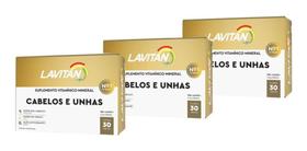 Kit 3x Lavitan Vitaminas Hair Cabelos e Unhas 30 Cápsulas - Cimed