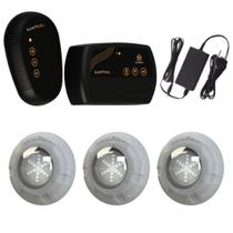 Kit 3x LED RGB 9W ABS Piscina + Comando Wifi Alexa Luxpool