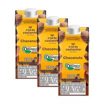 Kit 3X: Leite Vegetal Choconuts Orgânico A Tal da Castanha 200ml