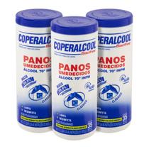 Kit 3x Lenços Umedecidos Álcool 70 Bacfree Clássico Tubo 35 Lenços