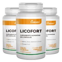 Kit 3x Licofort (Óleo de Semente de Abóbora, linhaça e licopeno) 60 Cápsulas - Tiarajú