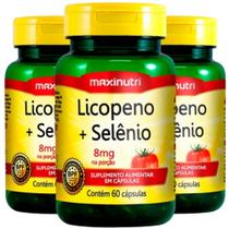 KIT 3X Licopeno + Selênio 60 cápsulas - Maxinutri