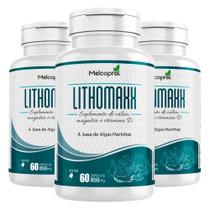 Kit 3x Lithomaxx (Algas Marinhas com Vitamina D3) 60 Cápsulas - Melcoprol