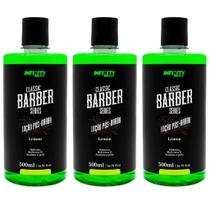 kit 3x Loção Pós-Barba Limão 500ml - Alívio Imediato, Hidratação e Frescor - Infinity Looks Hair