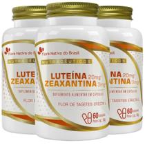 KIT 3X Luteína 20mg com Zeaxantina 3mg 60 cápsulas - Flora Nativa
