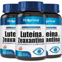 Kit 3x Luteina, Zeaxantina Com Vitaminas FitoPrime- 60 Cápsulas