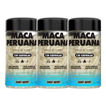 Kit 3x Ma ca Perua Premium 2500mg 100 Pura Pote 120 Cápsulas Homens e Mulheres Energia Resistência