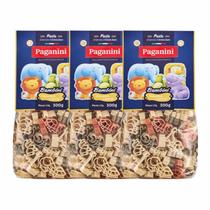 Kit 3X: Macarrão Bambini Bichinos Tricolore Paganini 300G Kit 3X: Macarrão Bambini Bichinos Tricolore Paganini 300G