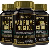 Kit 3x Mag Prime Inositol Com L-Triptofano, L-Teanina, Vitaminas B6 e B12 60 Cápsulas