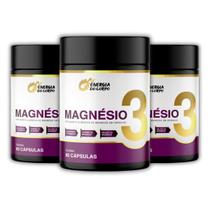 Kit 3x Magnésio 3 Quelato, Taurato e Dimalato 60 Cápsulas Kit 3x Magnésio 3 Quelato, Taurato e Dimalato 60 Cápsulas