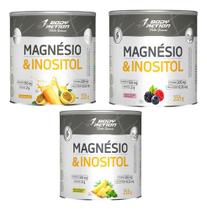 Kit 3x Magnesio Inositol 3 Sabores 210g Bodyaction Original