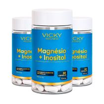 Kit 3x Magnésio Inositol Suplemento Alimentar em Cápsula Vicky Wellness Kit 3x Magnésio Inositol Suplemento Alimentar em Cápsula Vicky Wellness