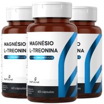 KIT 3X Magnésio L-Treonina (Treonato) Ultra Concentrado 60 cápsulas - Natulha