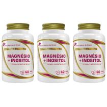 Kit 3x Magnésio + Mio Inositol 60 Cápsulas 500mg - Flora nativa do brasil