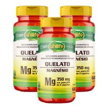 Kit 3x Magnésio Quelato 350mg 3x60 cápsulas Unilife