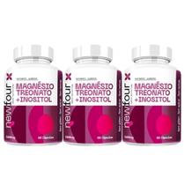 Kit 3x Magnesio Treonato + Inositol 500mg 60 caps