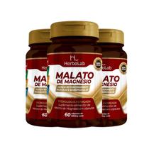 Kit 3x MALATO DE MAGNÉSIO 60 CAPS - HERBOLAB D