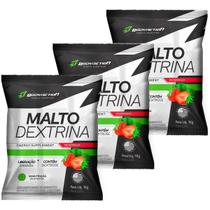 Kit 3X Malto Dextrin - 1000g Refil Morango Silvestre - BodyAction Kit 3X Malto Dextrin - 1000g Refil Morango Silvestre - BodyAction