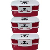 Kit 3X Marmiteira Vermelha - OtimaNutri Kit 3X Marmiteira Vermelha - OtimaNutri