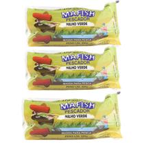 Kit 3x Massa Pronta Para Pesca 200g Milho Verde - Mafish