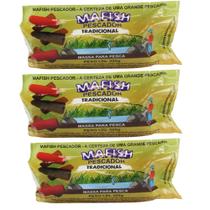 Kit 3x Massa Pronta Para Pesca 200g Tradicional - Mafish