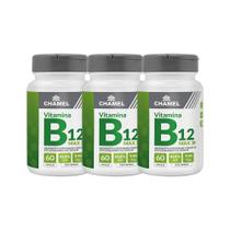 Kit 3x Max Vitamina B12 Metilcobalamina 60 Cps - CHAMEL