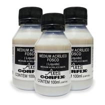 Kit 3x Medium Acrílico Fosco 100ml Corfix