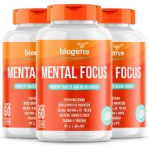 Kit 3x mental focus 60 caps biogens