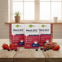 Kit 3x Metil B12 Metilcobalamina Qualynutri 60 Comp Mastig
