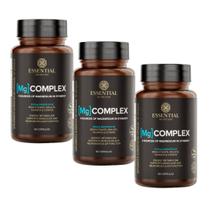 Kit 3x Mg Complex - 4 Tipos de Magnésio - 90 Capsulas - Essential Nutrition