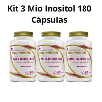 Kit 3x Mio Inositol + Picolinato Cromo + Zinco Vitamina B1 B6 D3 K2 Puro 180 Cápsulas