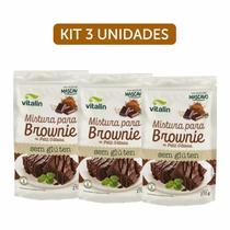 Kit 3X: Mistura Para Brownie Sem Glúten Vitalin 270G